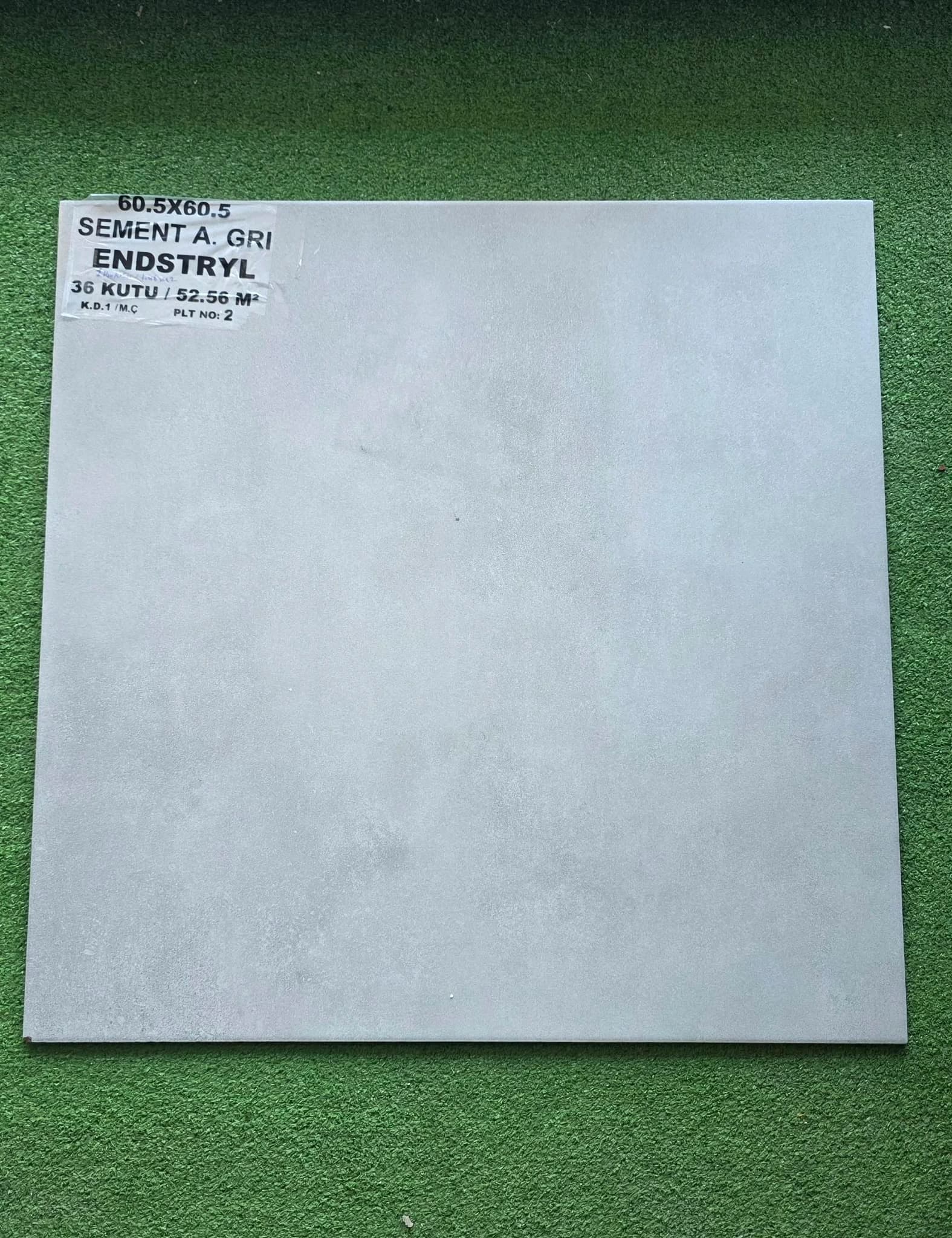 TERMAL SEMENT AÇIK GRİ MAT END. 60,5X60,5- 1.46 M2 PLT 52.56M2
