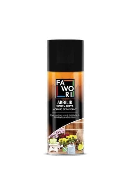 FAWORİ AKR. SPREY BOYA RAL9005 PARLAK SİYAH 400ML